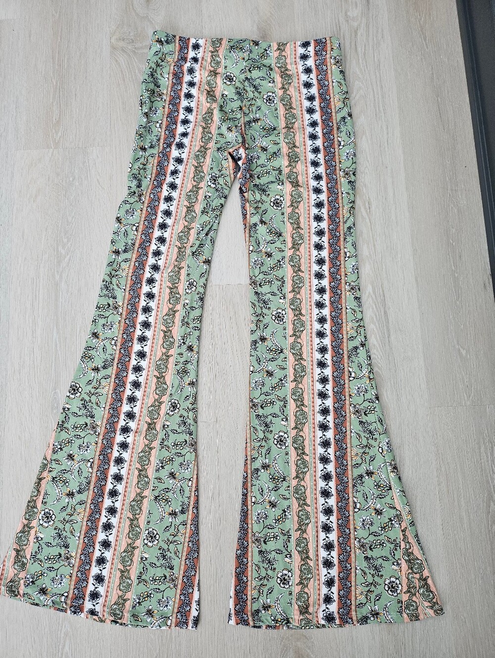 Multicolor Flare Bottom Pants